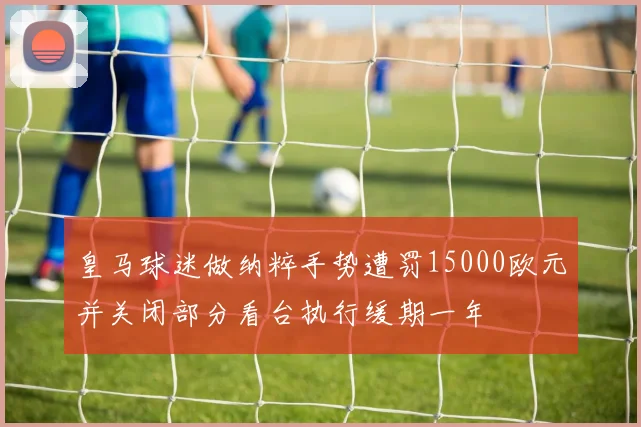 皇马球迷做纳粹手势遭罚15000欧元并关闭部分看台执行缓期一年